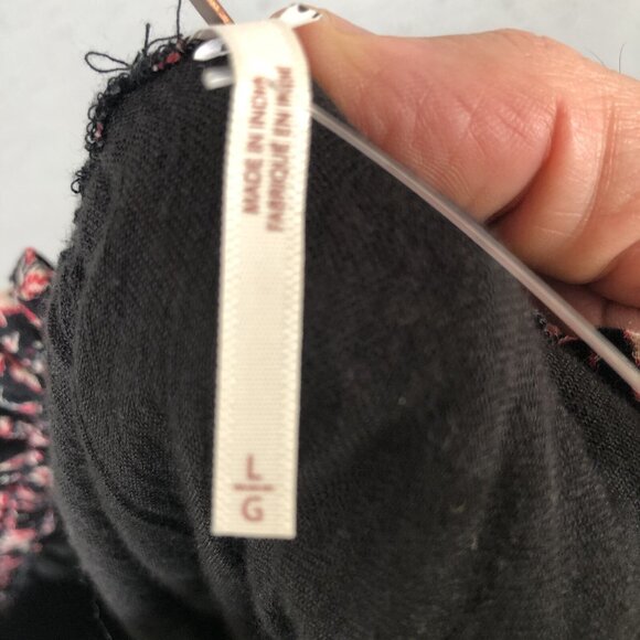 Free People Maxi Dress Womens Large Blue Pink Floral Boho Ruffle Cottage Core - Picture 4 of 16